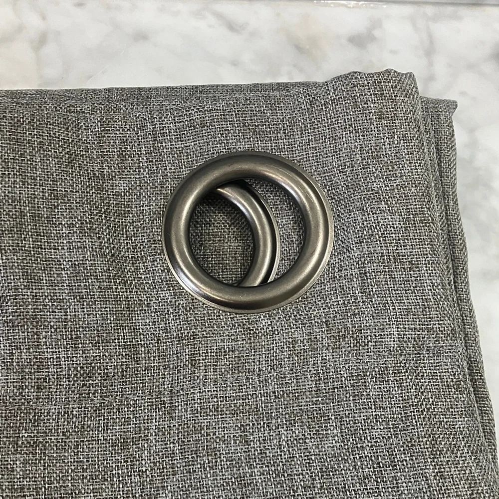 Set of 2 Grey window Curtains about 3ft by 7 ft with grommets.  rod hanging